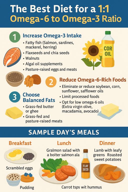 Kbest diet for a 1:1 omega-6 to Omage-3 ratio